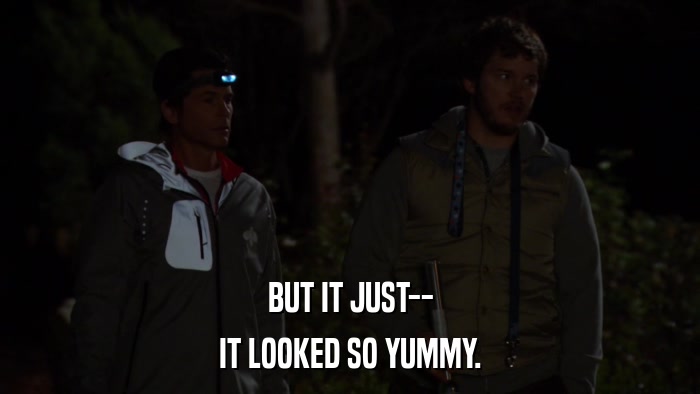 BUT IT JUST-- IT LOOKED SO YUMMY. 