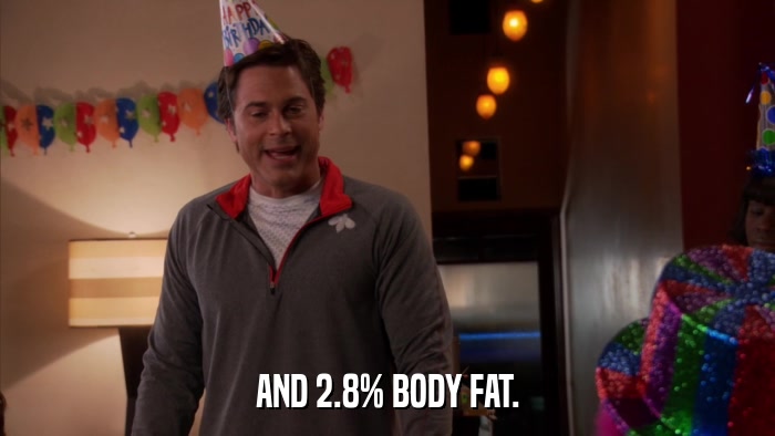 AND 2.8% BODY FAT.  