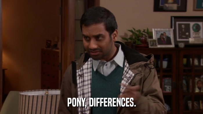 PONY, DIFFERENCES.  