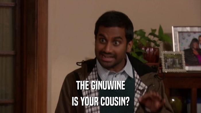 THE GINUWINE IS YOUR COUSIN? 
