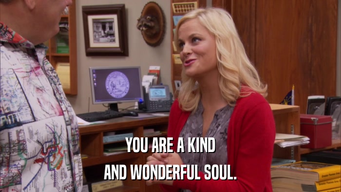 YOU ARE A KIND AND WONDERFUL SOUL. 
