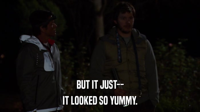 BUT IT JUST-- IT LOOKED SO YUMMY. 