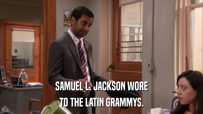 SAMUEL L. JACKSON WORE TO THE LATIN GRAMMYS. 