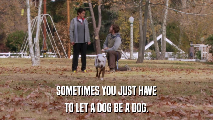 SOMETIMES YOU JUST HAVE TO LET A DOG BE A DOG. 