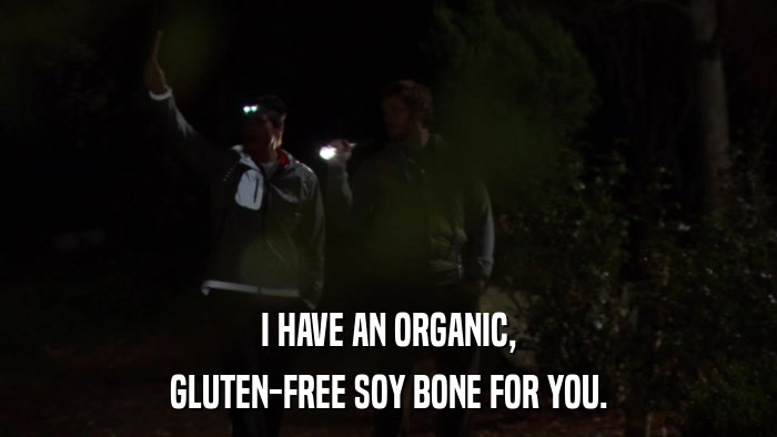 I HAVE AN ORGANIC, GLUTEN-FREE SOY BONE FOR YOU. 