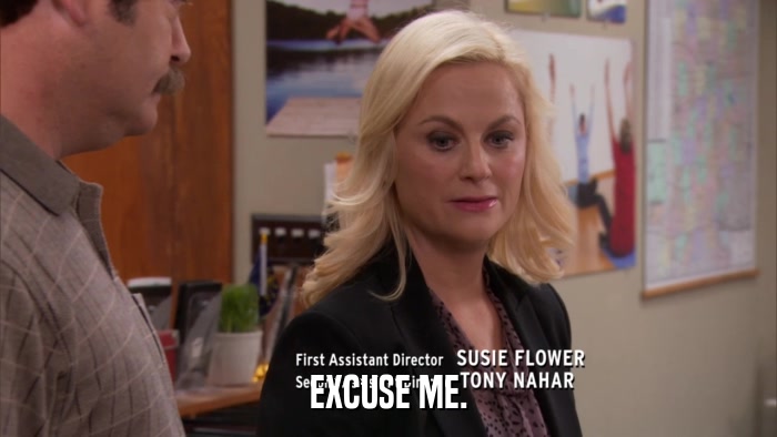 EXCUSE ME.  