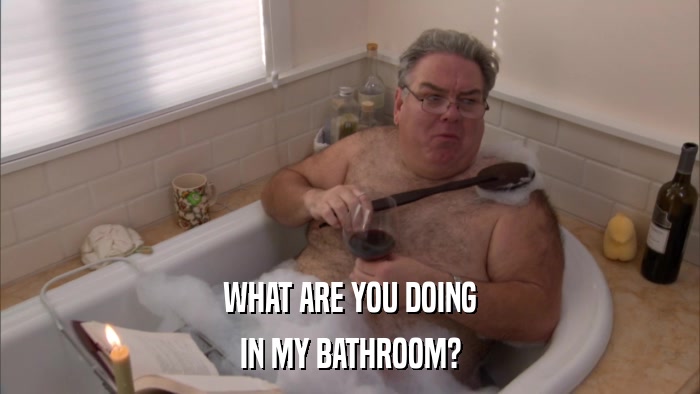 WHAT ARE YOU DOING IN MY BATHROOM? 