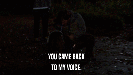 YOU CAME BACK TO MY VOICE. 
