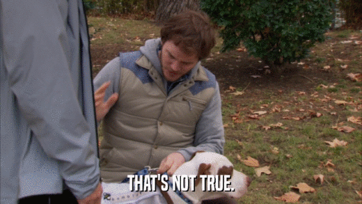 THAT'S NOT TRUE.  