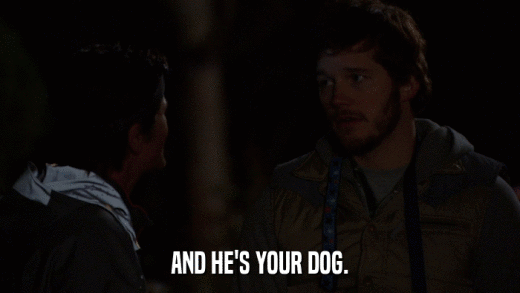 AND HE'S YOUR DOG.  