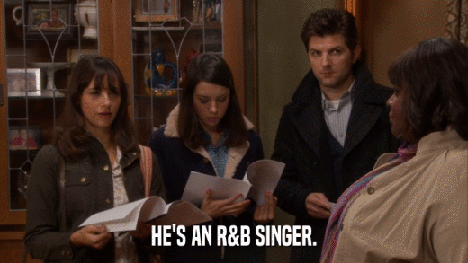 HE'S AN R&B SINGER.  