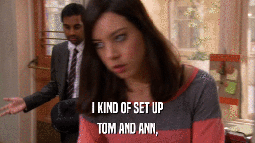 I KIND OF SET UP TOM AND ANN, 