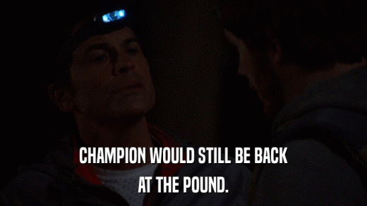 CHAMPION WOULD STILL BE BACK AT THE POUND. 