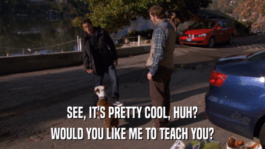 SEE, IT'S PRETTY COOL, HUH? WOULD YOU LIKE ME TO TEACH YOU? 