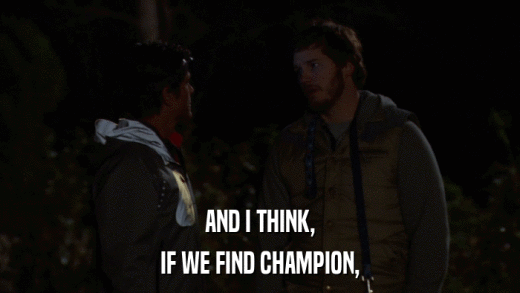 AND I THINK, IF WE FIND CHAMPION, 