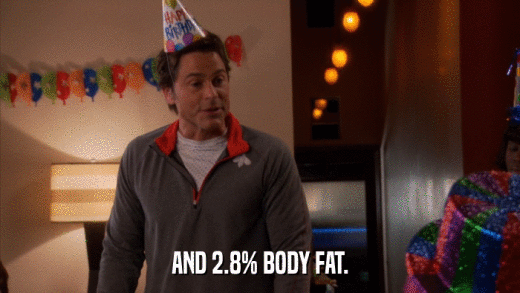 AND 2.8% BODY FAT.  