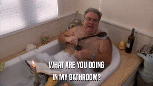 WHAT ARE YOU DOING IN MY BATHROOM? 