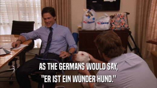 AS THE GERMANS WOULD SAY, 