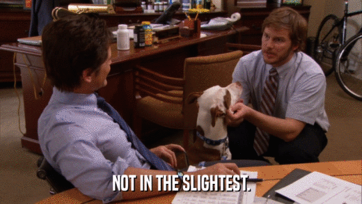 NOT IN THE SLIGHTEST.  