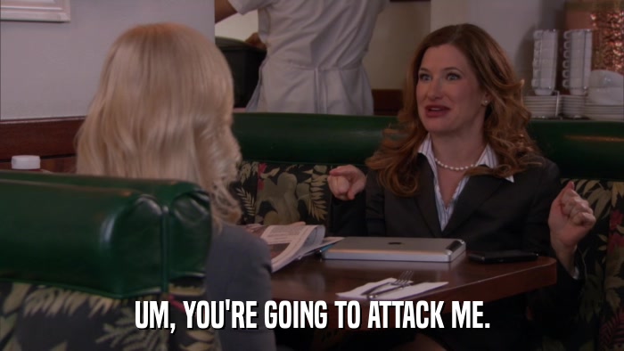 UM, YOU'RE GOING TO ATTACK ME.  