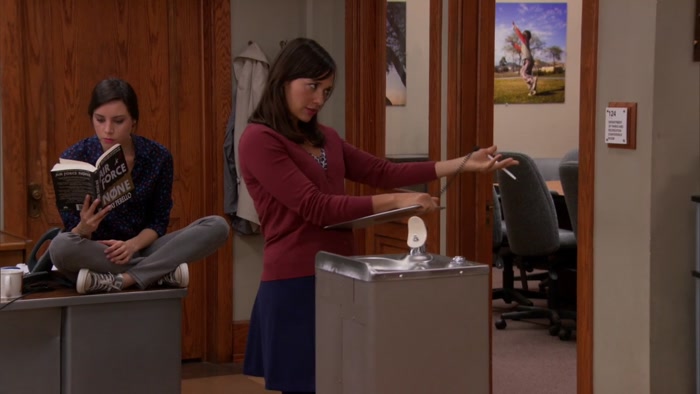 ANDY IS OUR OFFICIAL WATER-FOUNTAIN TESTER. 