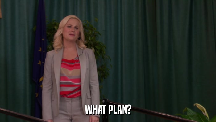 WHAT PLAN?  