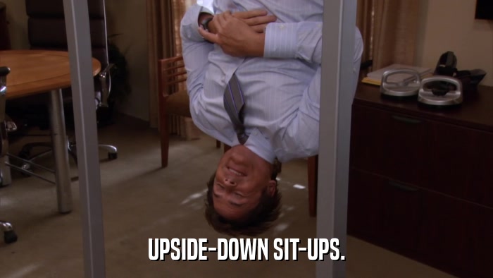 UPSIDE-DOWN SIT-UPS.  