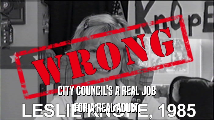 CITY COUNCIL'S A REAL JOB FOR A REAL ADULT. 