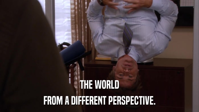 THE WORLD FROM A DIFFERENT PERSPECTIVE. 