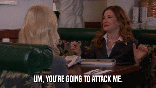 UM, YOU'RE GOING TO ATTACK ME.  