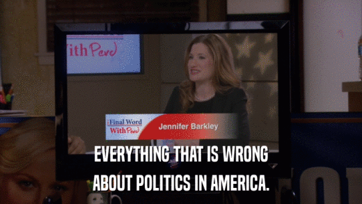 EVERYTHING THAT IS WRONG ABOUT POLITICS IN AMERICA. 
