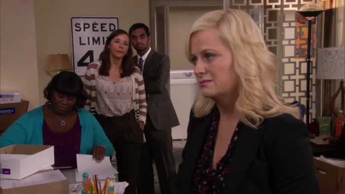 HEY, LESLIE, GIVE YOU A RIDE HOME? 