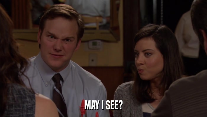 MAY I SEE?  