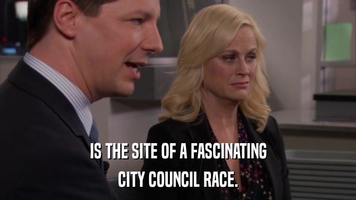 IS THE SITE OF A FASCINATING CITY COUNCIL RACE. 