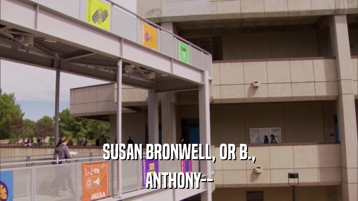 SUSAN BRONWELL, OR B., ANTHONY-- 