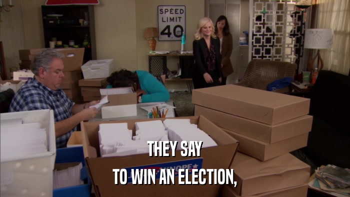 THEY SAY TO WIN AN ELECTION, 