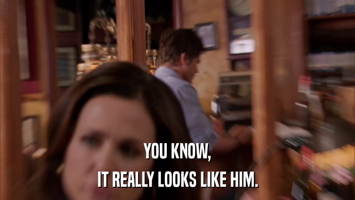YOU KNOW, IT REALLY LOOKS LIKE HIM. 