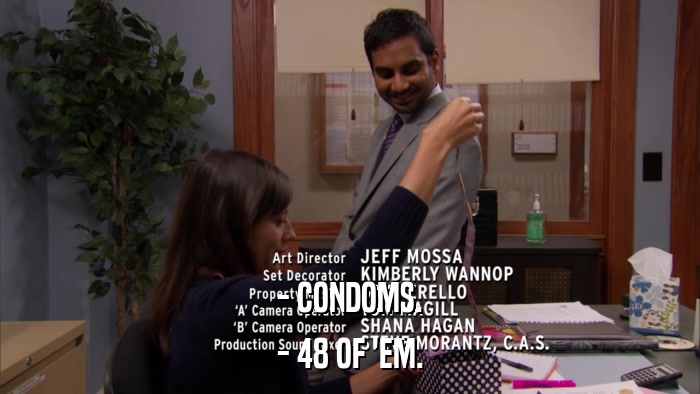 - CONDOMS. - 48 OF 'EM. 