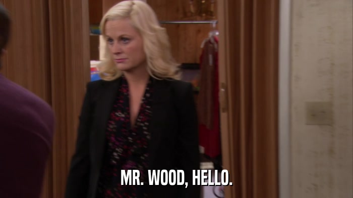 MR. WOOD, HELLO.  