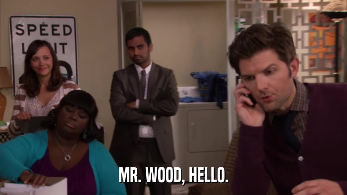 MR. WOOD, HELLO.  