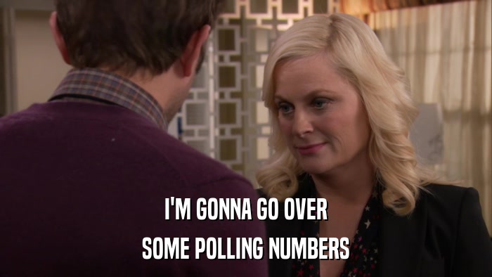 I'M GONNA GO OVER SOME POLLING NUMBERS 