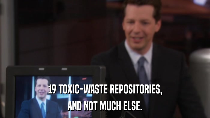 19 TOXIC-WASTE REPOSITORIES, AND NOT MUCH ELSE. 