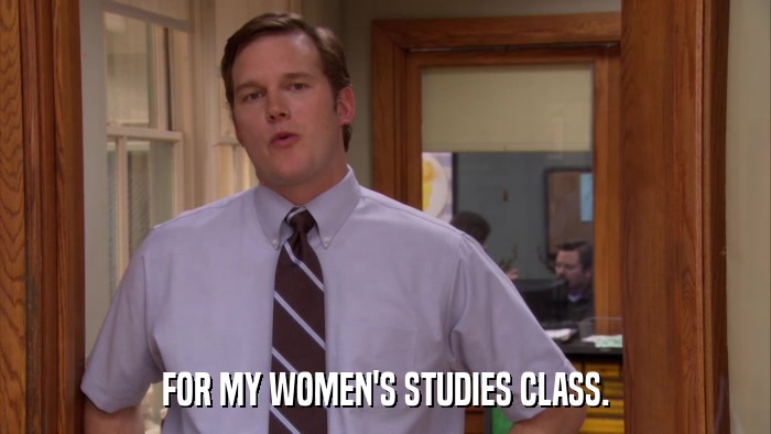 FOR MY WOMEN'S STUDIES CLASS.  