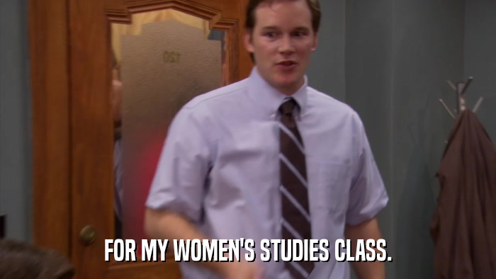 FOR MY WOMEN'S STUDIES CLASS.  