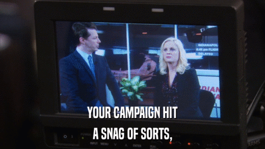 YOUR CAMPAIGN HIT A SNAG OF SORTS, 
