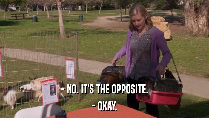 - NO. IT'S THE OPPOSITE. - OKAY. 