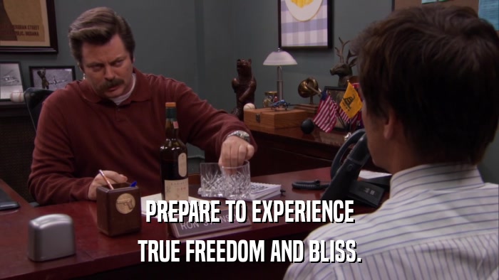 PREPARE TO EXPERIENCE TRUE FREEDOM AND BLISS. 