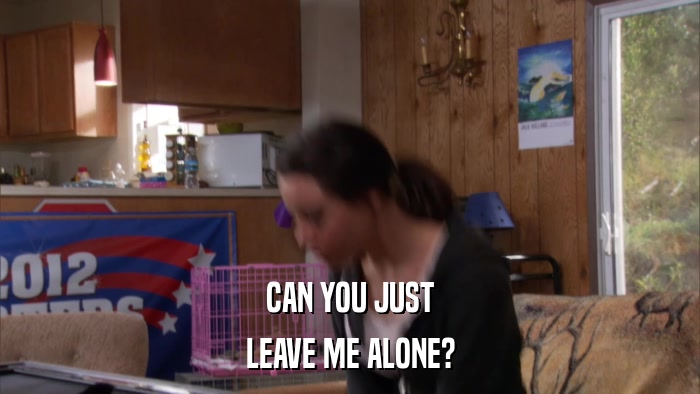 CAN YOU JUST LEAVE ME ALONE? 