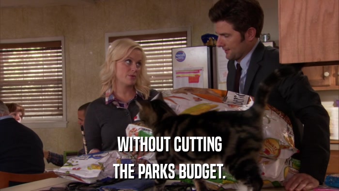 WITHOUT CUTTING THE PARKS BUDGET. 