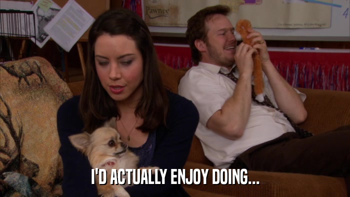 I'D ACTUALLY ENJOY DOING...  